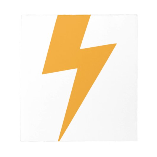 Donder Energie Geel Print Notitieblok (Voorkant)