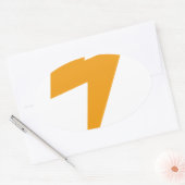 Donder Energie Geel Print Ovale Sticker (Envelop)