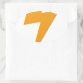 Donder Energie Geel Print Ovale Sticker (Tas)