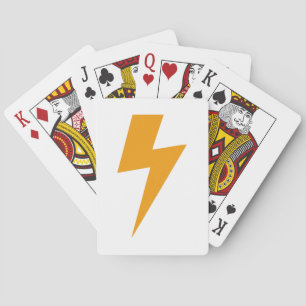 Donder Energie Geel Print Pokerkaarten