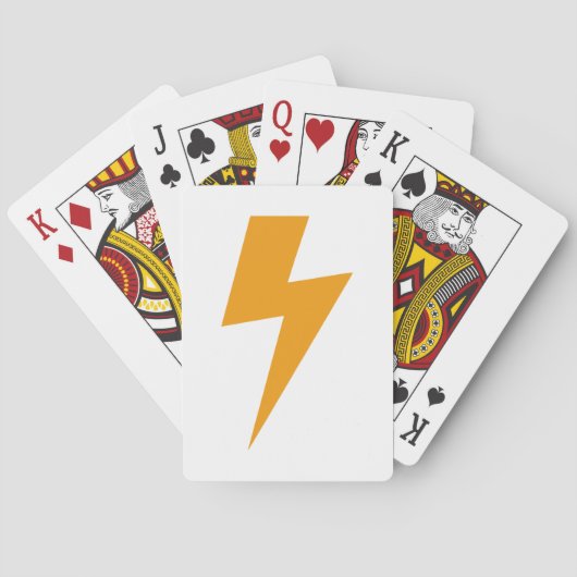Donder Energie Geel Print Pokerkaarten (Achterkant)