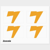 Donder Energie Geel Print Rechthoekige Sticker (Vel)