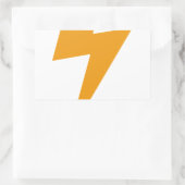 Donder Energie Geel Print Rechthoekige Sticker (Tas)