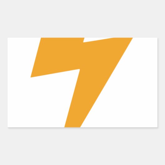 Donder Energie Geel Print Rechthoekige Sticker (Voorkant)