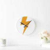 Donder Energie Geel Print Ronde Klok (Huis)