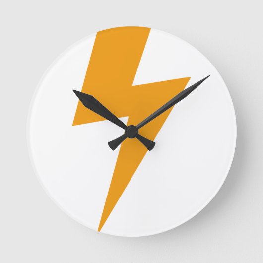 Donder Energie Geel Print Ronde Klok (Voorkant)