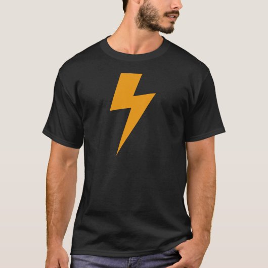 Donder Energie Geel Print T-shirt (Voorkant)