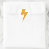 Donder Energie Geel Print Vierkante Sticker (Tas)