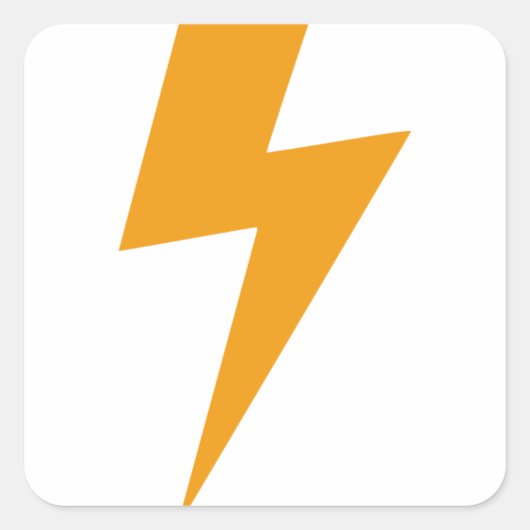 Donder Energie Geel Print Vierkante Sticker (Voorkant)