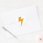 Donder Energie Geel Print Vierkante Sticker (Envelop)