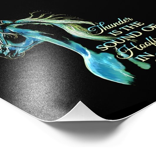 Donder is het geluid van hoofden in de hemel foto afdruk (Hoek)