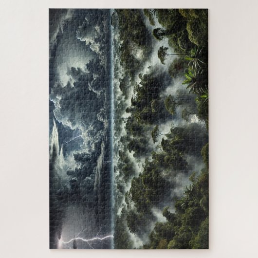 "Donder over het bladerdak" - Jigsaw Puzzle Legpuzzel (Verticaal)