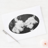 donder pluizig ovale sticker (Envelop)