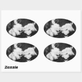 donder pluizig ovale sticker (Vel)