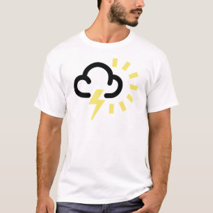 Donder Storm: Weergavevoorspelling van de retro T-shirt
