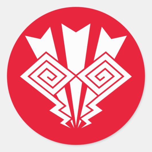 Donderbliksem Ronde Sticker (Voorkant)