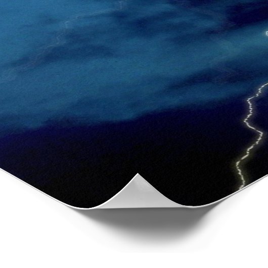 Donderbliksem Storm Afdrukken Poster (Hoek)
