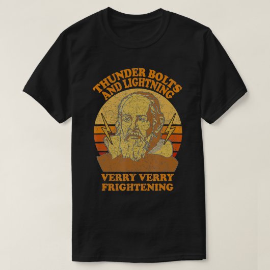 Donderbouten van bliksem Zeer angstaanjagende G T-shirt (Design voorkant)