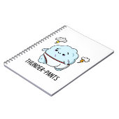 Donderbroek Grappige Wolk Onderbroek Woordspeling Notitieboek (Linkerzijde)