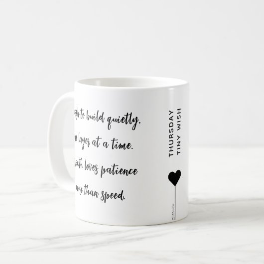 Donderdag Aangepaste Motiverende Quote Koffiemok (Voorkant links)