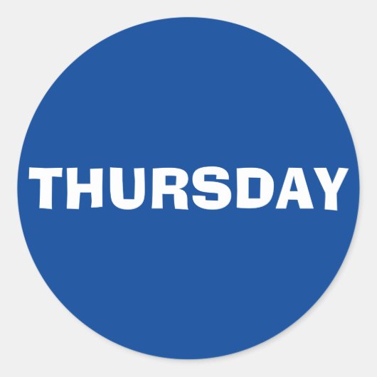 Donderdag Ad Lib Royal Blue Sticker van Janz (Voorkant)