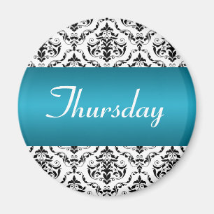 Donderdag blauw - Damask Magnet
