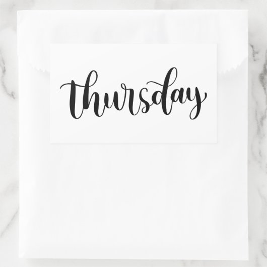 Donderdag - Calligraphy / Lettering Sticker (Tas)