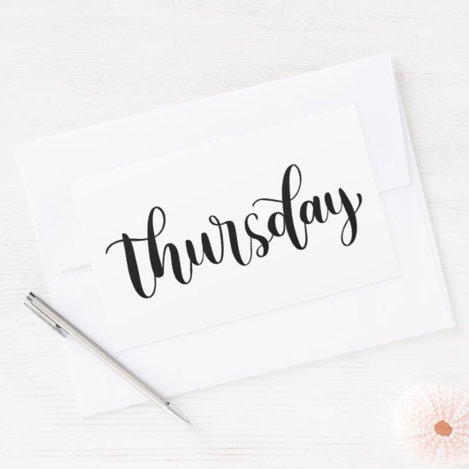 Donderdag - Calligraphy / Lettering Sticker (Envelop)