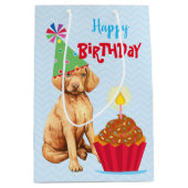 Donderdag Cupcake Vizsla Middelgrote Gift Bag Medium Cadeauzakje (Voorkant)