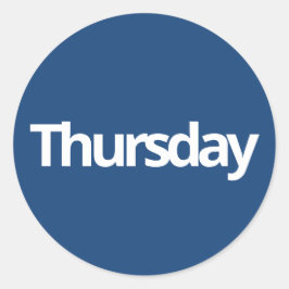 Donderdag dag planning levert eenvoudige marine wi ronde sticker