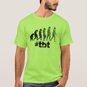 Donderdag donderdag TBT Evolutie hashtag shirt