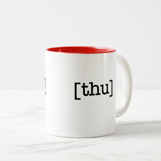 Donderdag een beker per dag Mok (Voorkant rechts)