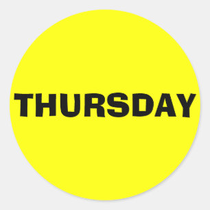 Donderdag en Sticker met Lib Yellow Janz