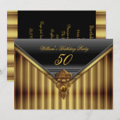 Donderdag in de Rustic Gold Black Metal Lock Kaart (Voorkant / Achterkant)