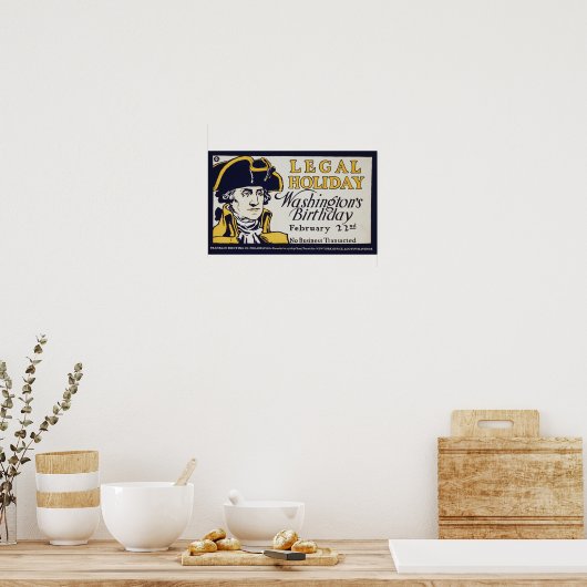 Donderdag in Washington - Wettelijke feestdag Poster (Keuken)