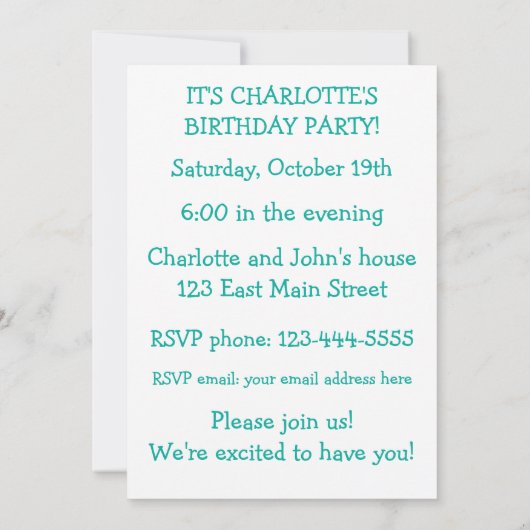 Donderdag Kaart (Achterkant)