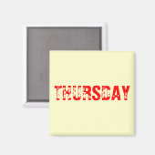 DONDERDAG MAGNEET (Voorkant / Achterkant)