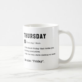 DONDERDAG Mok – Sarcastische Woordenboek-stijl Cup