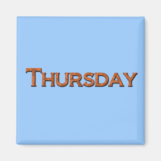 Donderdag onderwijs of geheugensteunmagneet magneet (Voorkant)