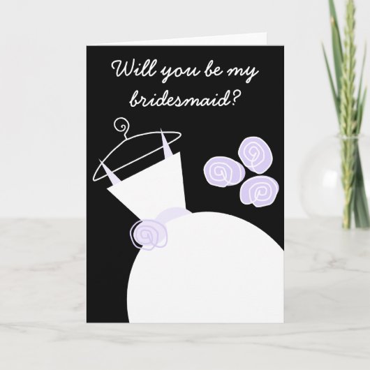 Donderdag Paars 'Bridesmaid' tekst zwart (Voorkant)
