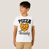 Donderdag Pizza Night Funny Pizza Lover Fast Food T-shirt (Voorkant volledig)