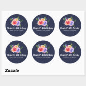 Donderdag Rozen Waterverf bloemen Hartelijk dank Ronde Sticker (Vel)