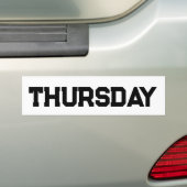 Donderdag Teken Bumpersticker (Op auto)