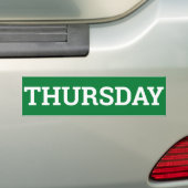 Donderdag teken/sticker/MAGNEET Bumpersticker (Op auto)