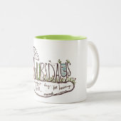 Donderdag Tweekleurige Koffiemok (Voorkant rechts)