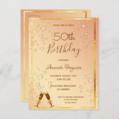 Donderdag uitnodiging gouden zeepbellen (Voorkant / Achterkant)