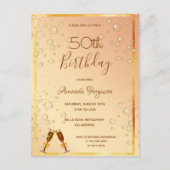 Donderdag uitnodiging gouden zeepbellen (Voorkant)