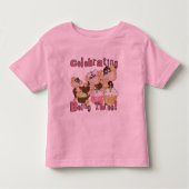 Donderdag van de roze partij aap 3rd Birthday T-sh Kinder Shirts (Voorkant)