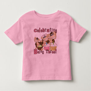 Donderdag van de roze partij aap 3rd Birthday T-sh Kinder Shirts