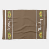 Donderdag van de week Zonnebloem Keukenhanddoek (Horizontaal)